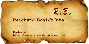 Reichard Boglárka névjegykártya
